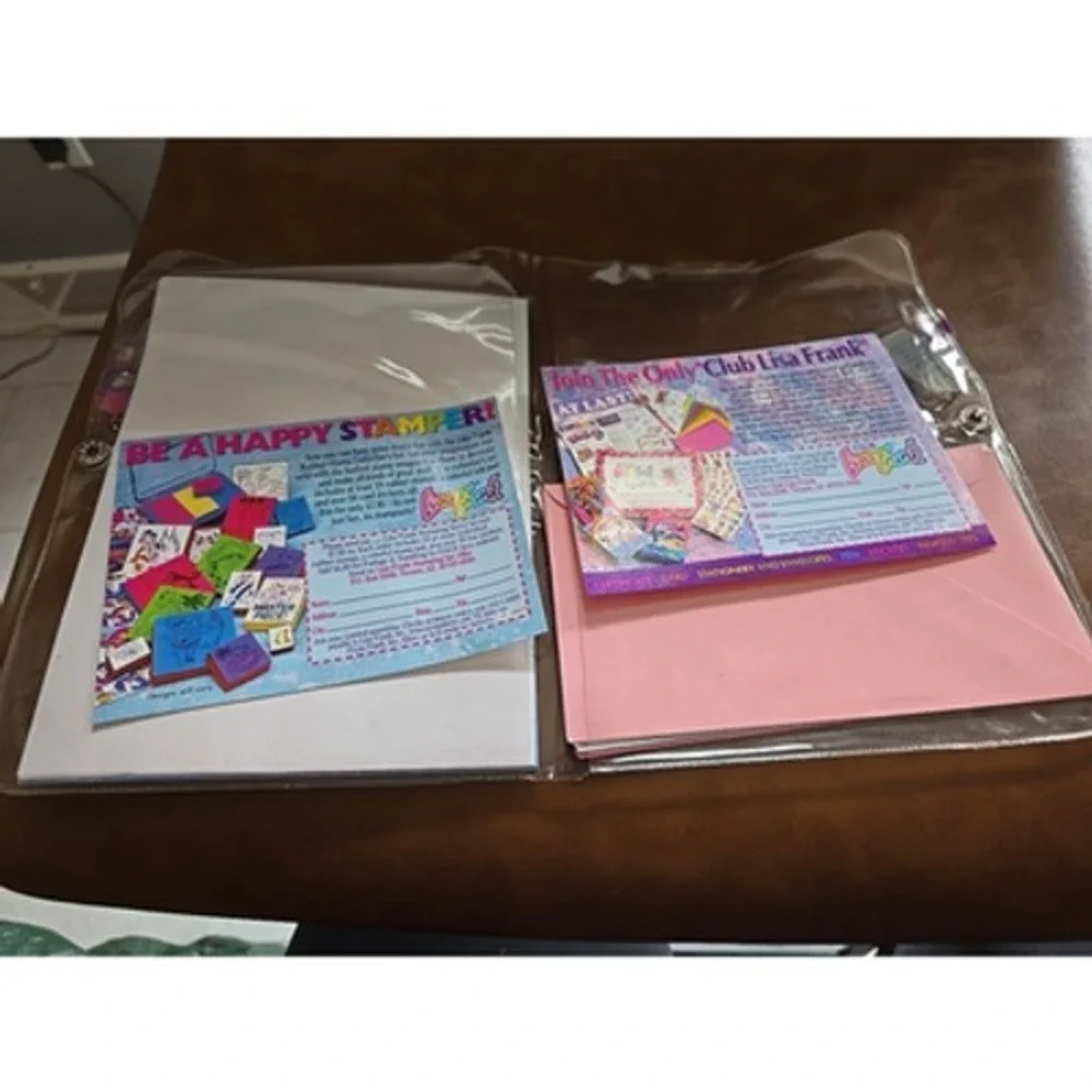 Vintage Lisa Frank All-In-One Stationary Pack 13 Papers & 6 Envelopes Incomplete